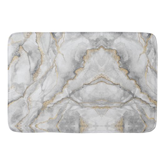 Tapis De Bain Marbre d'argent blanc or assez (Devant)