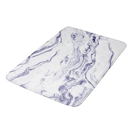 Tapis De Bain Marbre de bleu marine (Angle)