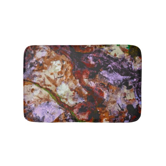Tapis De Bain Marbre de cristal de quartz de feu Abstrait (Devant)