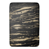 Tapis De Bain Marbre d'or noir Abstrait moderne (devant Vertical)