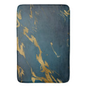 Tapis De Bain Marbre d'or Turquoise moderne (devant Vertical)