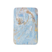 Tapis De Bain Marbre doré bleu froid, Granite, Texture de pierre (Devant (Vertical))