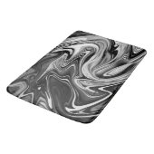 Tapis De Bain Marbre élégant 7 - Noir et blanc liquide (Angle)