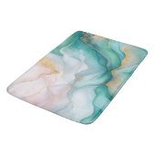 Tapis De Bain Marbre émeraude et or (Angle)