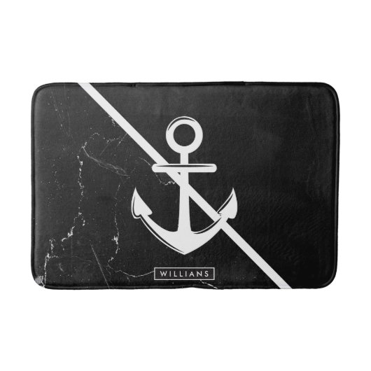 Tapis De Bain Marbre et Ancre (Devant)