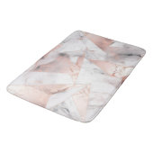 Tapis De Bain Marbre géométrique Rose or tendance (Angle)