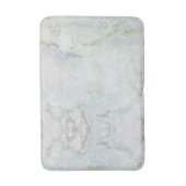 Tapis De Bain marbre glamour chic blanc gris parties scintillant (Devant (Vertical))