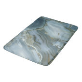 Tapis De Bain Marbre gris bleu avec Veine or (Angle)
