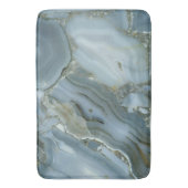 Tapis De Bain Marbre gris bleu avec Veine or (devant Vertical)