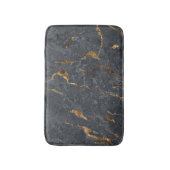 Tapis De Bain Marbre gris doré tendance cool (Devant (Vertical))