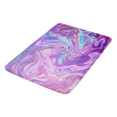 Tapis De Bain Marbre Liquide Abstrait Violet (Angle)