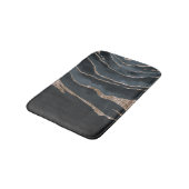 Tapis De Bain Marbre Moderne Pierre, Or Noir (Angle)