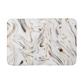 Tapis De Bain Marbre noir argent liquide #1 (Devant)