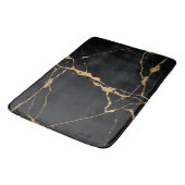 Tapis De Bain Marbre noir et or (Angle)