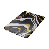 Tapis De Bain Marbre noir et or (Angle)