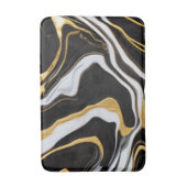 Tapis De Bain Marbre noir et or (Devant (Vertical))