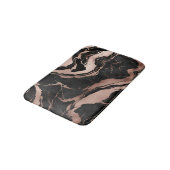 Tapis De Bain Marbre noir et or rose chic moderne (Angle)