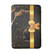 Tapis De Bain Marbre noir et ruban (Devant (Vertical))