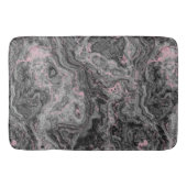Tapis De Bain Marbre noir, rose et gris abstrait (Devant)