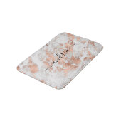 Tapis De Bain Marbre or blanc et Rose 3, Parties scintillant, No (Angle)