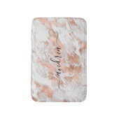 Tapis De Bain Marbre or blanc et Rose 3, Parties scintillant, No (Devant (Vertical))