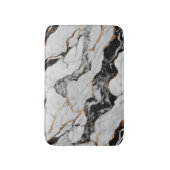 Tapis De Bain Marbre or noir et blanc tendance (Devant (Vertical))
