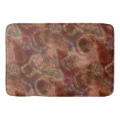 Tapis De Bain marbre orange et rouge abstrait (Devant)