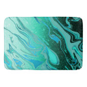 Tapis De Bain Marbre pailleté sarcelle (Devant)