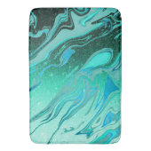 Tapis De Bain Marbre parties scintillant turquoise (devant Vertical)