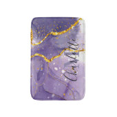 Tapis De Bain Marbre pourpre et doré (Devant (Vertical))