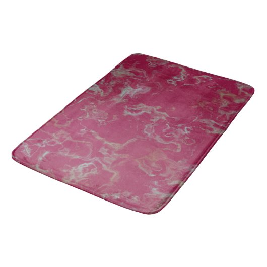 Tapis De Bain Marbre rose abstrait (Angle)