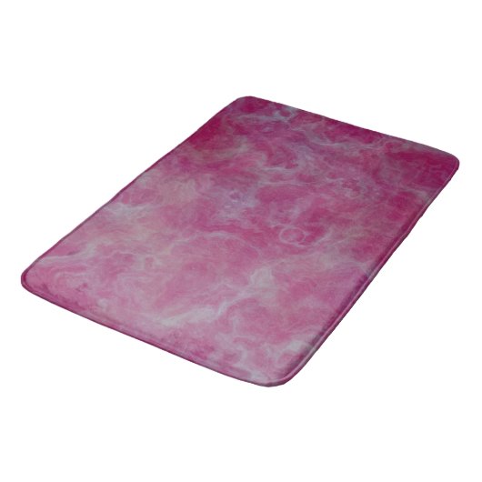 Tapis De Bain Marbre rose abstrait (Angle)