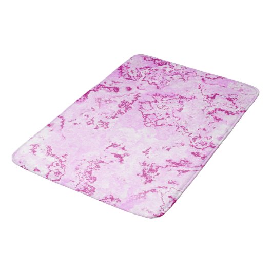 Tapis De Bain Marbre rose abstrait (Angle)