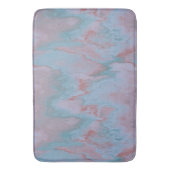 Tapis De Bain marbre rose et bleu abstrait (devant Vertical)