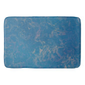 Tapis De Bain marbre rose et bleu abstrait (Devant)