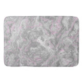 Tapis De Bain Marbre rose et gris abstrait (Devant)