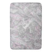 Tapis De Bain Marbre rose et gris abstrait (devant Vertical)