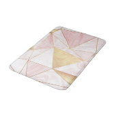 Tapis De Bain Marbre rose et or Poly Triangles géométriques (Angle)