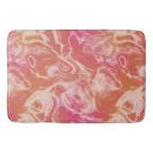 Tapis De Bain Marbre rose et orange abstrait (Devant)