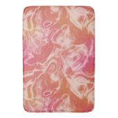 Tapis De Bain Marbre rose et orange abstrait (devant Vertical)