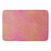 Tapis De Bain Marbre rose et orange abstrait (Devant)