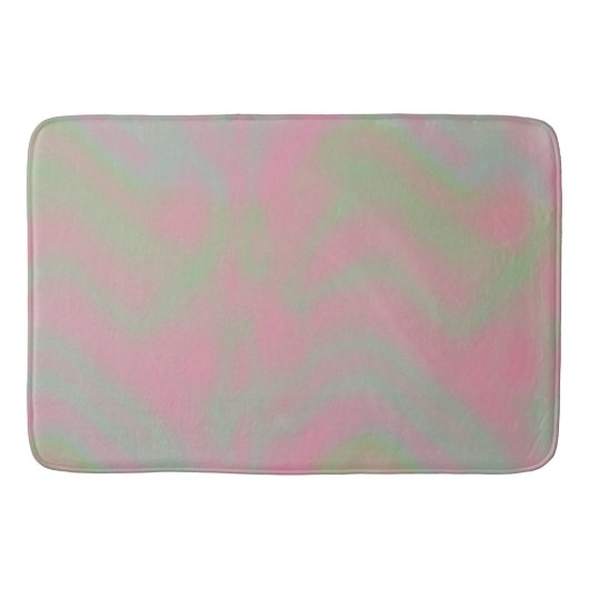 Tapis De Bain marbre rose et vert abstrait (Devant)