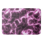 Tapis De Bain Marbre rose et violet foncé abstrait (Devant)