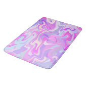 Tapis De Bain Marbré rose violet Turquoise (Angle)