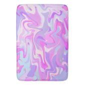 Tapis De Bain Marbré rose violet Turquoise (devant Vertical)