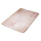 Tapis De Bain Marbre Rosegold Blush avec Droplets Parties scinti (Angle)