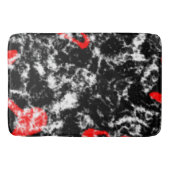 Tapis De Bain Marbre rouge, blanc et noir Abstrait (Devant)