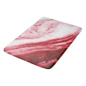 Tapis De Bain Marbre rouge et blanc (Angle)