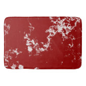 Tapis De Bain Marbre rouge et blanc abstrait (Devant)