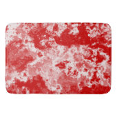 Tapis De Bain Marbre rouge et blanc abstrait (Devant)
